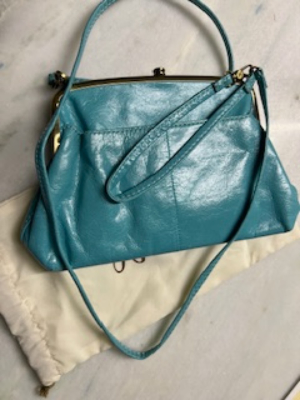 HOBO Lana vintage leather turquoise/ aqua bag - Picture 7 of 7